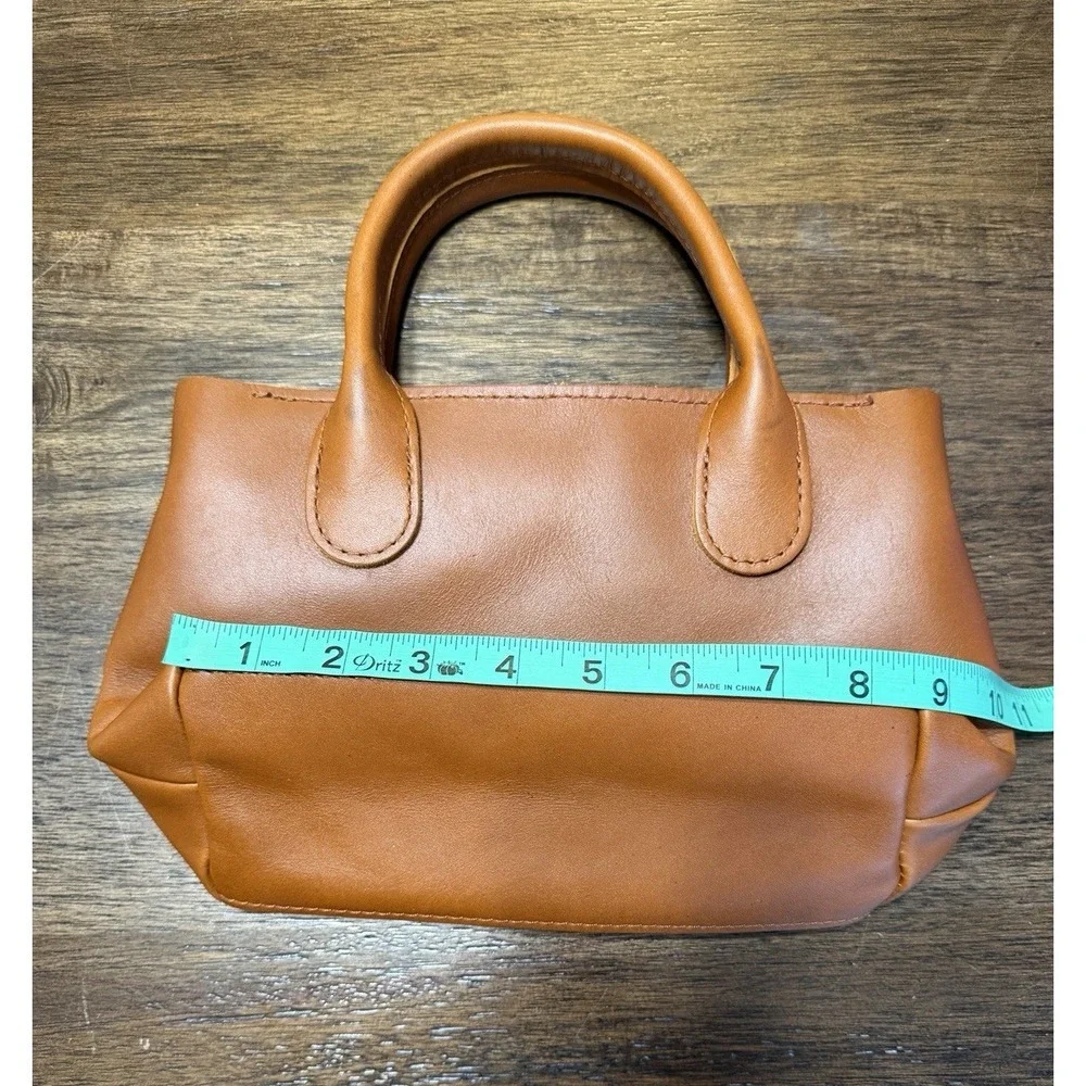 Portland Leather Goods Raindrop Crossbody Bag Purse Honey Small Brown Top Handle - Picture 14 of 16